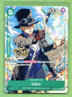 Sabo OP09-027 One Piece 3rd Anniversary 3 Brothers Pack Promo Near Mint - Image 1