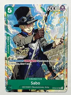 Sabo OP09-027 One Piece 3rd Anniversary 3 Brothers Pack Promo Near Mint - Image 2