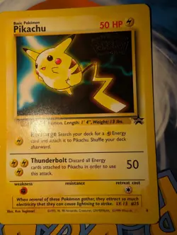 Pokemon TCG Pikachu #4 Stamped NM/LP 1999 Black Star Promo Card WOTC - Image 1