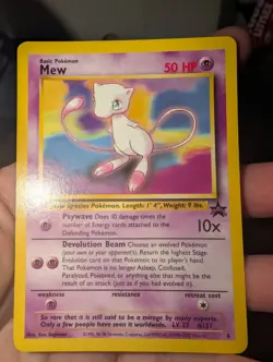 MEW #8 Black Star Promo Non Holo Rare Pokemon Card NEAR MINT - Image 1