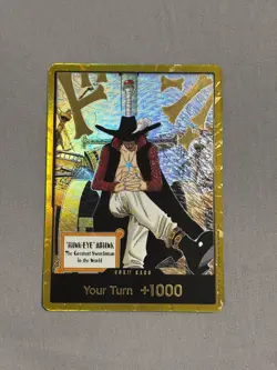DON!! Card Gold Frame Mihawk OP14 - The Azure Sea's Seven | One Piece Card Game - Image 1