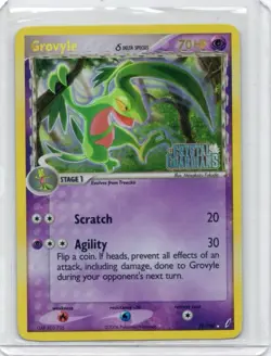 Pokemon Card - Grovyle Reverse Stamp - 19/100 - EX Crystal Guardians - 2006 - Image 1