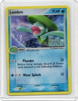 Pokemon Card - Lombre Reverse Stamp - 37/100 - Crystal Guardians - 2006 - Image 1