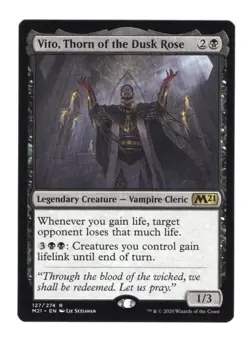 Vito, Thorn of the Dusk Rose Magic the Gathering Card 127 M21 Core 2021 NM - Image 1
