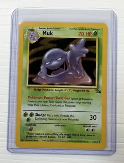 Muk Pokemon TCG Card 13/62 Fossil Holo Rare 1999 WOTC S3 - Image 1