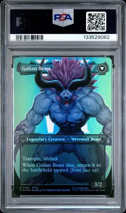 MTG Final Fantasy Vincent Valentine Galian Beast #0383 Borderless Foil - PSA 10 - Image 2