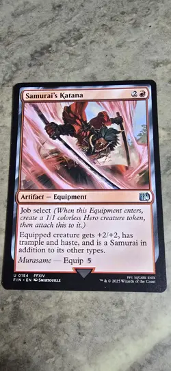 Samurai's Katana Final Fantasy Regular Artifact Equipment Uncommon MTG NM - Image 1