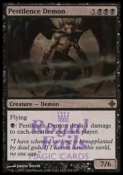 Pestilence Demon 1x FOIL ROE MTG Rise of Eldrazi Rare NM black - Image 1