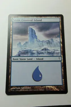 MTG Snow-Covered Island x1- -Coldsnap-Lightly Played - Image 1