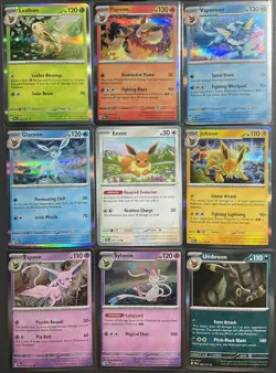 Pokemon PRISMATIC EVOLUTIONS Complete Eeveelution HOLO & REVERSE HOLO Set 18x! - Image 2