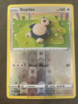 Snorlax 109/159 Crown Zenith Reverse Holo Pokemon TCG LP - Image 1