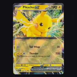 Pikachu ex 028/131 Prismatic Evolutions Double Rare Pokemon TCG NM - Image 1