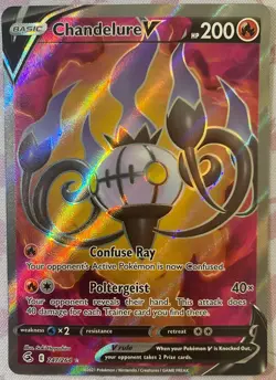 Chandelure V 247/264 NM - Sword & Shield Fusion Strike Pokemon TCG English - Image 1