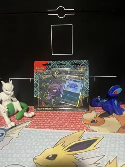 Pokemon Paldean Fates Tech Sticker Collection - Maschiff - With 3 Booster Packs - Image 1