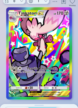 Tinkaton Rainbow Rare 2⭐, Pokemon TCG Pocket, Shining Revelry, English - Image 3