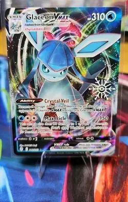 Pokemon TCG Glaceon VMAX Stamped Evolving Skies 041/203 Holo Ultra Rare. NM. - Image 1