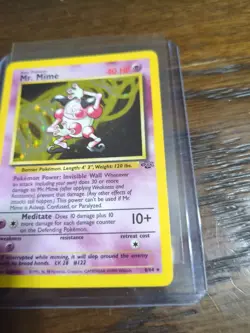 Pokemon TCG Mr. Mime Jungle 6/64 Holo Unlimited Holo Rare 6/64 NM - Image 2