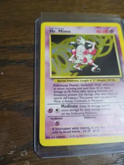 Pokemon TCG Mr. Mime Jungle 6/64 Holo Unlimited Holo Rare 6/64 NM - Image 3