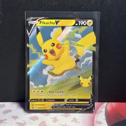 Pikachu V SWSH143 Sword & Shield Promo Celebrations Pokemon NM - Image 1