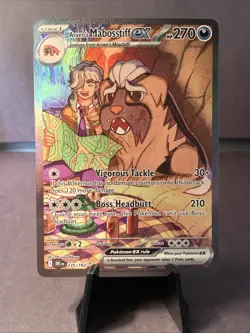 Pokemon TCG SV10: Destined Rivals Arven's Mabosstiff ex SIR #235/182 Holo NM - Image 1