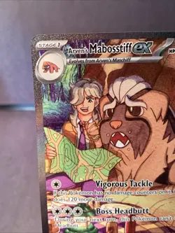 Pokemon TCG SV10: Destined Rivals Arven's Mabosstiff ex SIR #235/182 Holo NM - Image 2