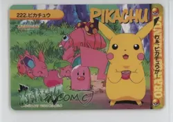 Pikachu Bandai Carddass Pokemon Anime Collection Vending #222 1999 - Image 1
