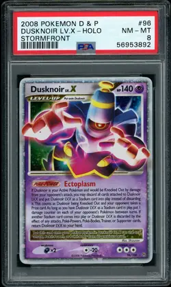 2008 Pokemon DP Stormfront Dusknoir Lv.X Holo #96 PSA 8 NM-MT - Image 1