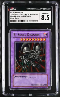 2002 Metal Raiders #MRD-018 Black Skull Dragon 18 CGC 8.5 Yu-Gi-Oh - Image 1