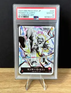 One Piece Starter Deck Ex Gear 5 St21 #001 Monkey D. Luffy Alternate Art PSA 10 - Image 1
