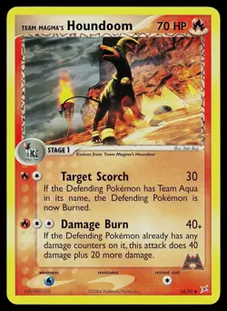 Pokemon Card - Team Magma's Houndoom Team Magma vs Team Aqua 34/95 Uncommon - Image 1