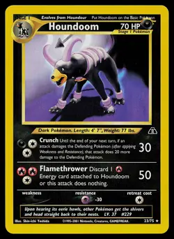 Pokemon Card - Houndoom Neo Discovery 23/75 Rare - Image 1