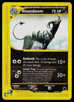 Pokemon Card - Houndoom Skyridge 12/144 Rare Non-Holo - Image 1