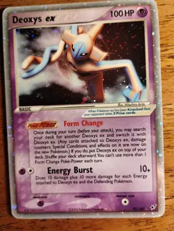 Deoxys EX Holo Rare Card Normal Forme 97/107 Vintage - NM- card grading AI 8.5 - Image 1