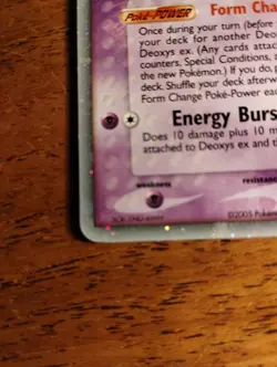 Deoxys EX Holo Rare Card Normal Forme 97/107 Vintage - NM- card grading AI 8.5 - Image 4