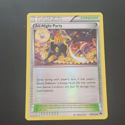 Pokemon All-Night Party 96/122 Uncommon Holo Trainer Stadium Breakpoint TCG Card - Image 1