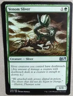 Venom Sliver - Magic 2015 (M15) #205 - Uncommon Regular - LP - MTG - Image 1