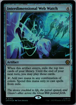 Interdimensional Web Watch [Foil] 165 MTG Marvel's Spider-Man Rare Foil NM - Image 1