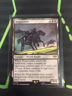 MTG Magic The Gathering Ringwraiths LTR Rare Black LOTR Knight Commander - Image 1