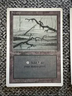 6x Swamp Vintage WOTC (MTG 3rd Edition) Magic The Gathering Old School - Image 2