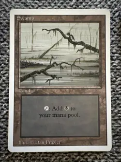 6x Swamp Vintage WOTC (MTG 3rd Edition) Magic The Gathering Old School - Image 3