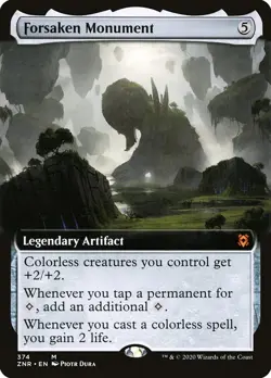Forsaken Monument (Extended Art) [Zendikar Rising] Foil Near Mint - Image 1