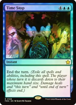 Time Stop 166 Foil NM MTG Foundations Magic - Image 1