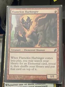 Flamekin Harbinger Lorwyn MTG nice specimen LP 1 mana tribal tutor - Image 1