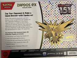 Pokemon TCG Scarlet & Violet 151 Zapdos Ex, New Sealed - Image 2