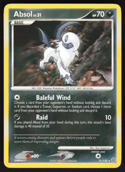 Absol 21/132 Non-holo Rare Pokemon TCG Secret Wonders LP - Image 1