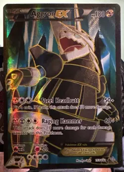 Pokemon TCG Aggron EX 153/160 XY Primal Clash Ultra Rare Full Art Holo 180HP - Image 1
