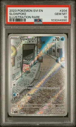 2023 POKEMON SVI EN-SCARLET & VIOLET ILLUSTRATION RARE #204 SLOWPOKE PSA 10 - Image 1