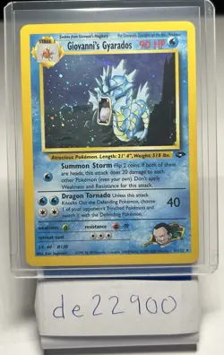 Pokemon TCG Giovanni's Gyarados Holo Swirl 5/132 Gym Challenge - Image 1