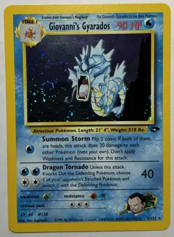 Pokemon TCG Giovanni's Gyarados Holo Swirl 5/132 Gym Challenge - Image 2