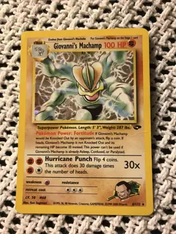 Pokemon Giovanni’s Machamp Holographic Gym Challenge 6/132 Never Played - Image 1